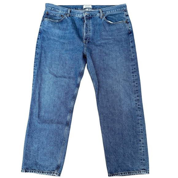Agolde Womens Wyman‎ Low Slung Vintage Straight Jeans 33 Medium Wash Inseam 27 - Picture 1 of 11